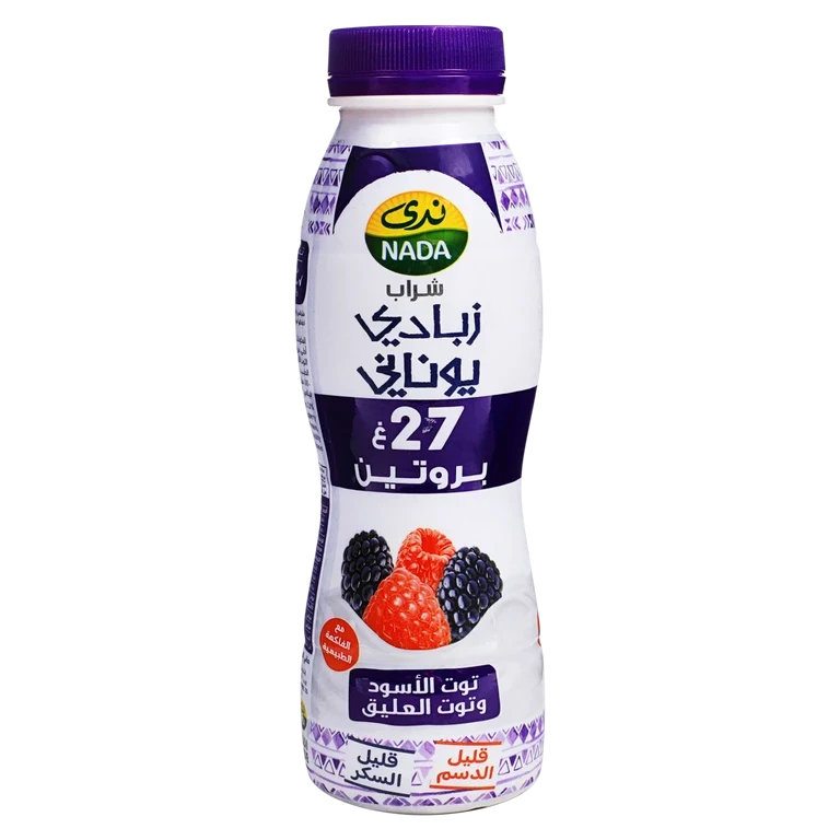 ندى مشروب الزبادي اليوناني قليل الدسم التوت والفواكهة المشكلة 330 مل 330 مل - ندى