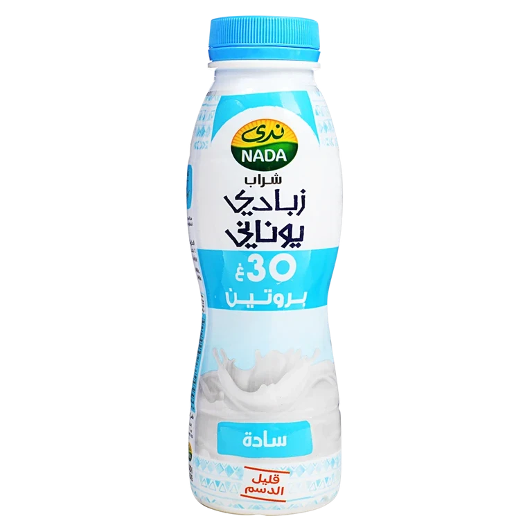 ندى مشروب الزبادي اليوناني قليل الدسم سادة 330 مل 330 مل - ندى