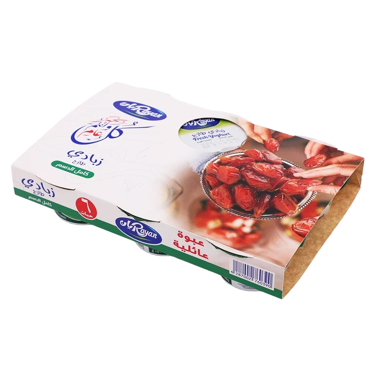 ريان زبادي كامل الدسم 6 حبات 150 جم 6 × 150 جم - ريان