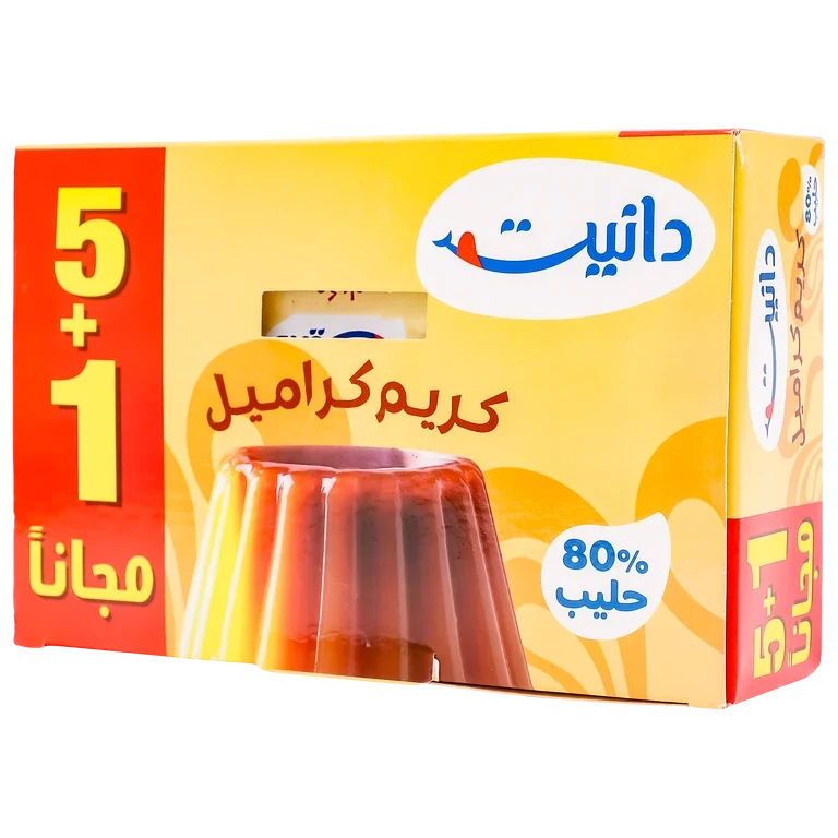 دانيت كريم كراميل 5 حبات 1 مجانا 80 جم 6 × 80 جم - دانيت