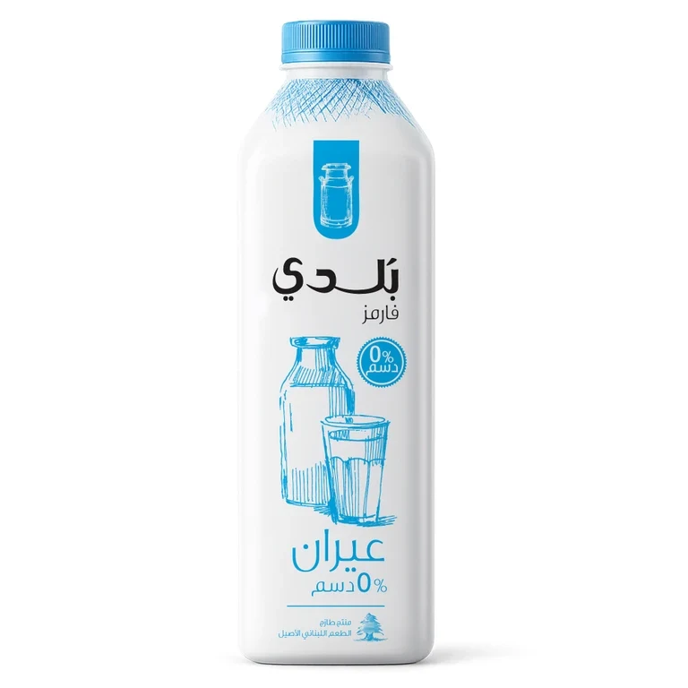 بلدي لبن عيران خالي من الدسم 1 لتر 1 لتر - بلدي
