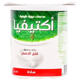 أكتيفيا زبادي مخفوق ساده قليل الدسم 125 جم 125 جم