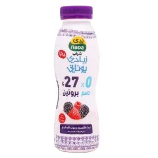 ندى مشروب الزبادي اليوناني 0% دسم التوت الأسود والتوت الأحمر 330 مل 330 مل