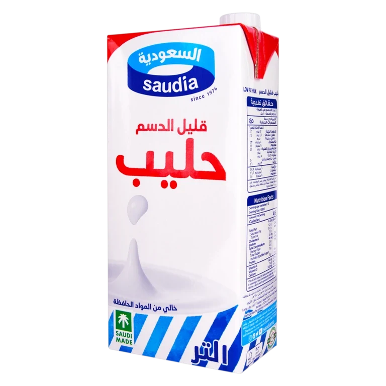 السعودية حليب قليل الدسم 1 لتر 1 لتر - السعودية