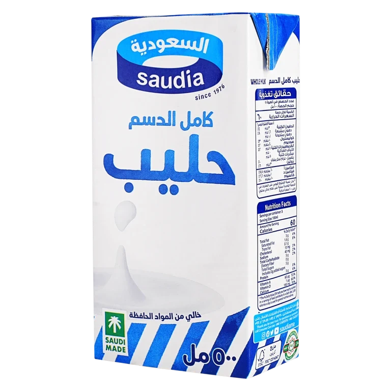 السعودية حليب كامل الدسم 500 مل 500 مل - السعودية