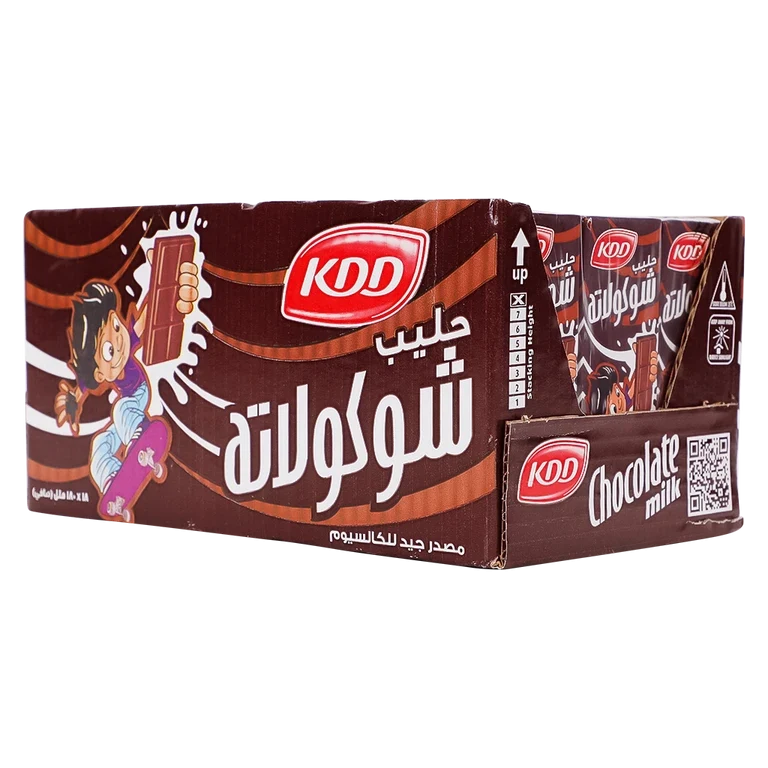 كي دي دي حليب بالشوكولاتة 18 حبة 180 مل 18 × 180 مل - كي دي دي