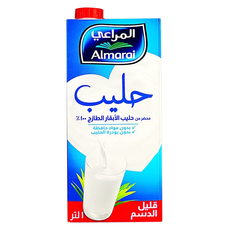 المراعي حليب قليل الدسم 1 لتر 1 لتر - المراعي