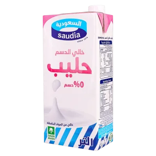 السعودية حليب خالي الدسم 1 لتر 1 لتر