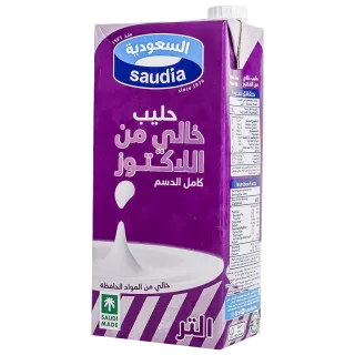 السعودية حليب كامل الدسم خالي من اللاكتوز 1 لتر 1 لتر
