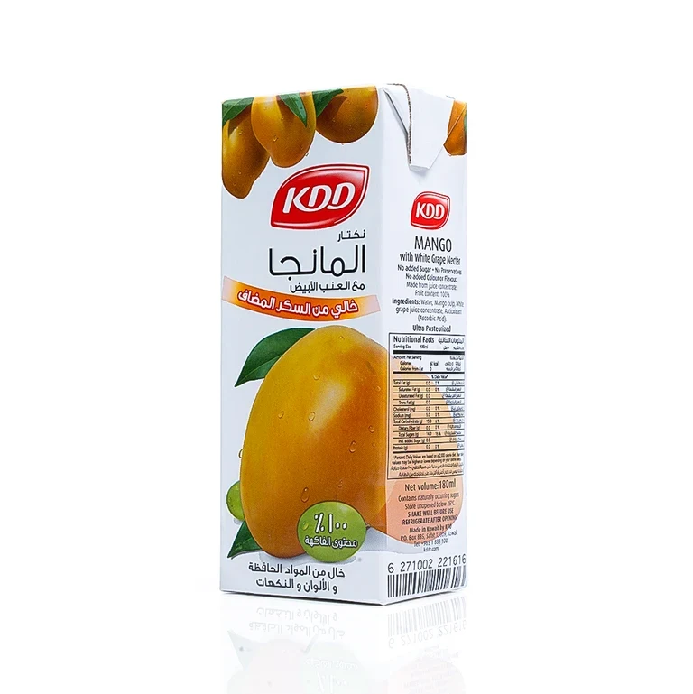 كي دي دي نكتار مانجو وعنب أبيض 180 مل 180 مل - كي دي دي