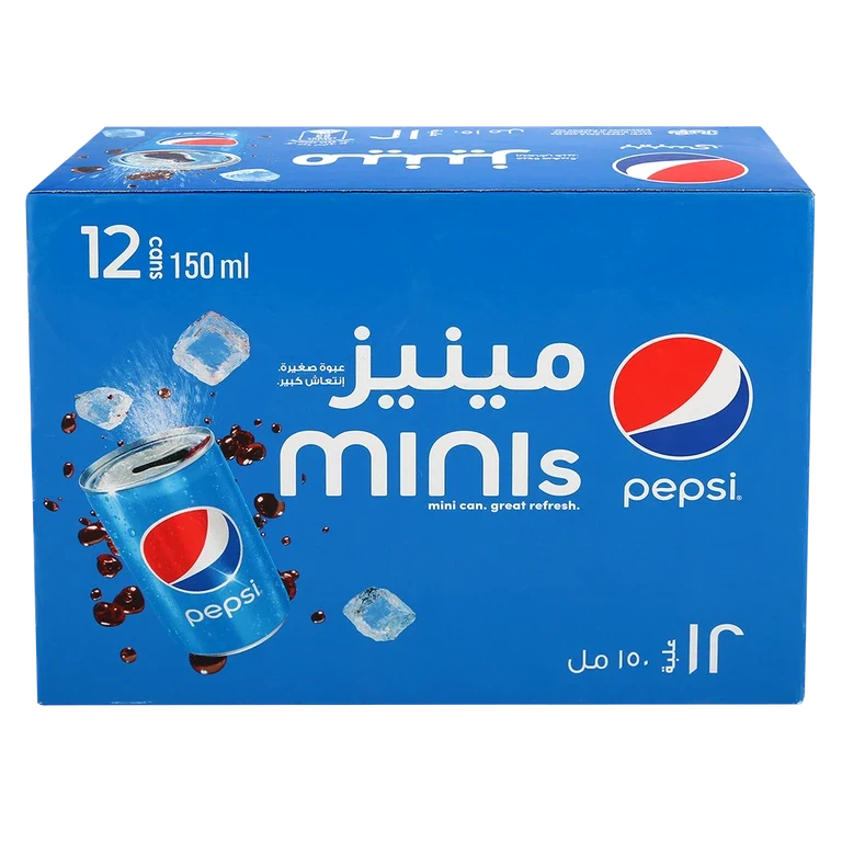 بيبسى مينيز مشروب غازي مجموعة 12 × 150 مل 12 × 150 مل - بيبسي