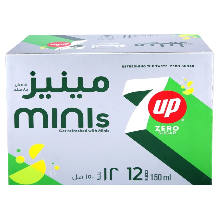سفن أب مشروب غازي زيرو مجموعة 12 حبة 150 مل 12 × 150 مل - سفن أب