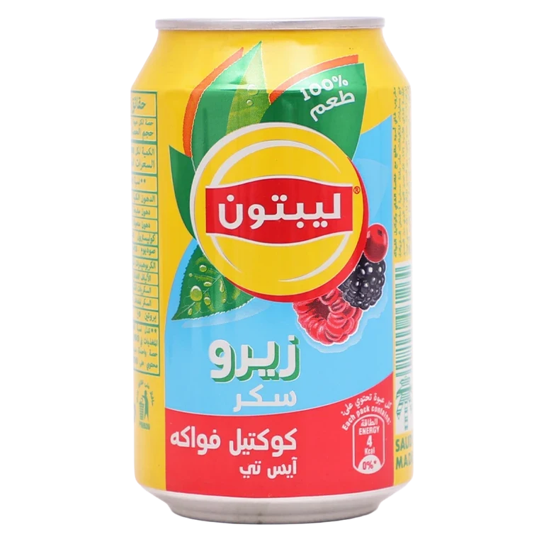ليبتون أيس تي زيرو سكر بنكهة الفواكه الحمراء 320 مل 320 مل - ليبتون