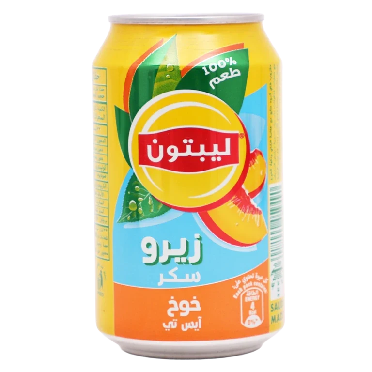 ليبتون أيس تي زيرو سكر بنكهة الخوخ 320 مل 320 مل - ليبتون