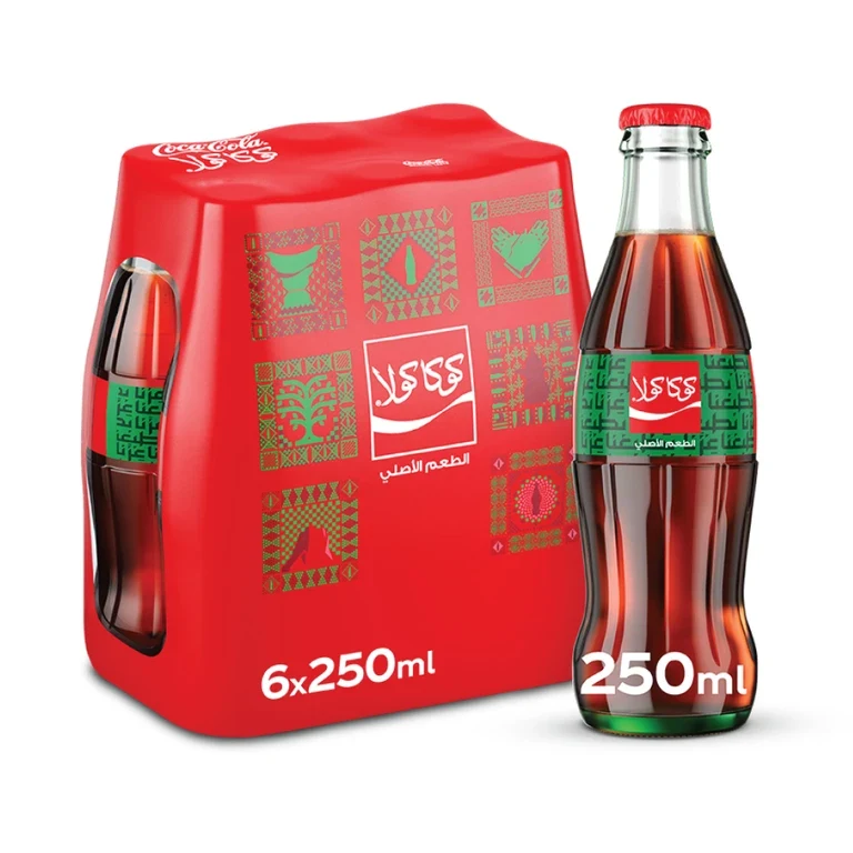 كوكاكولا مشروب غازي زجاج كرتون 6 × 250 مل 6 × 250 مل - كوكاكولا