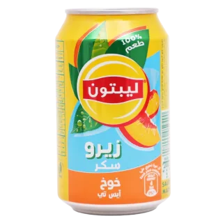 ليبتون أيس تي زيرو سكر بنكهة الخوخ 320 مل 320 مل