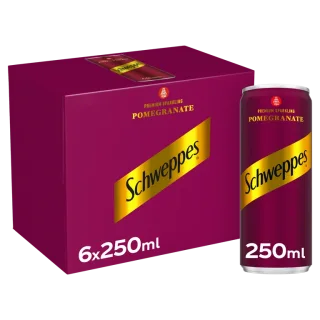 شويبس مشروب غازي بنكهة الرمان عبوة 250 مل 6 قطع 6 × 250 مل