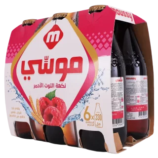 موسي شراب الشعير توت احمر 6 حبات 330 مل 6 × 330 مل