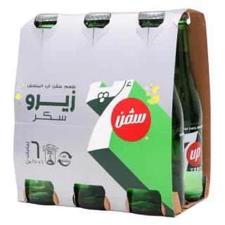 سفن اب زيرو مشروب غازي زجاج 6 حبات 250 مل 6 × 250 مل